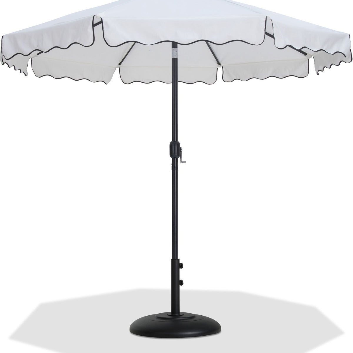 Amalfi - Patio Umbrella - Black Base / Black Pole