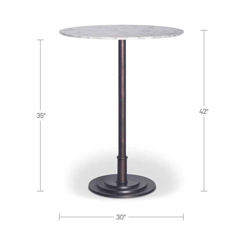 Tori - Outdoor Bar Table - White Marble