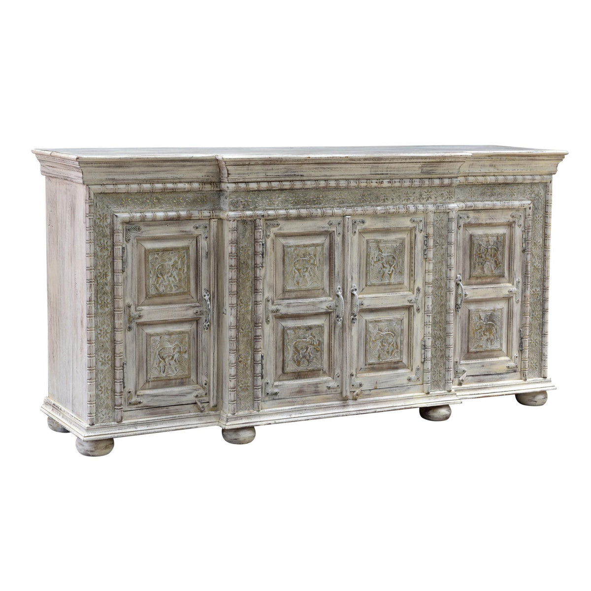 Arish - 4 Door Breakfront Cabinet - Heritage Cream