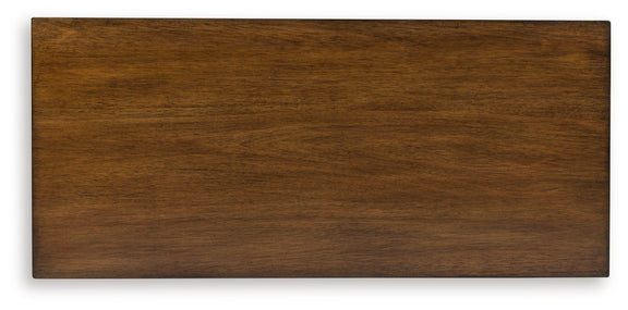 Medium brown wood back panel with subtle grain texture and smooth finish