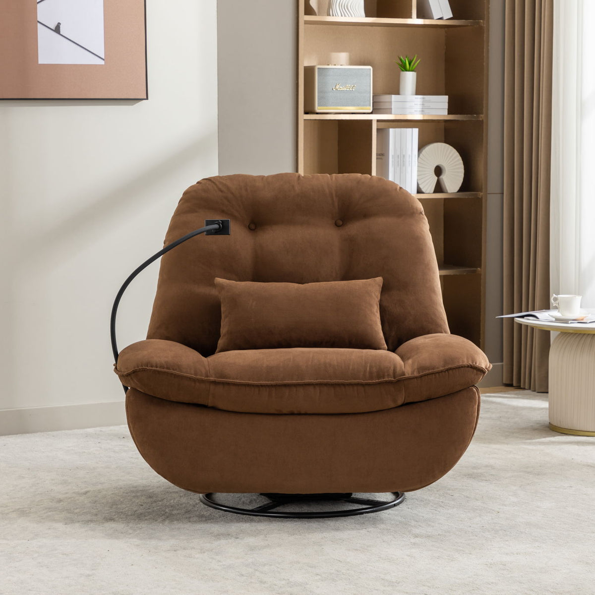 Power Recliner Swivel Glider USB Charger With Bluetooth Music Player, Sleep, Working, Game And Leisure