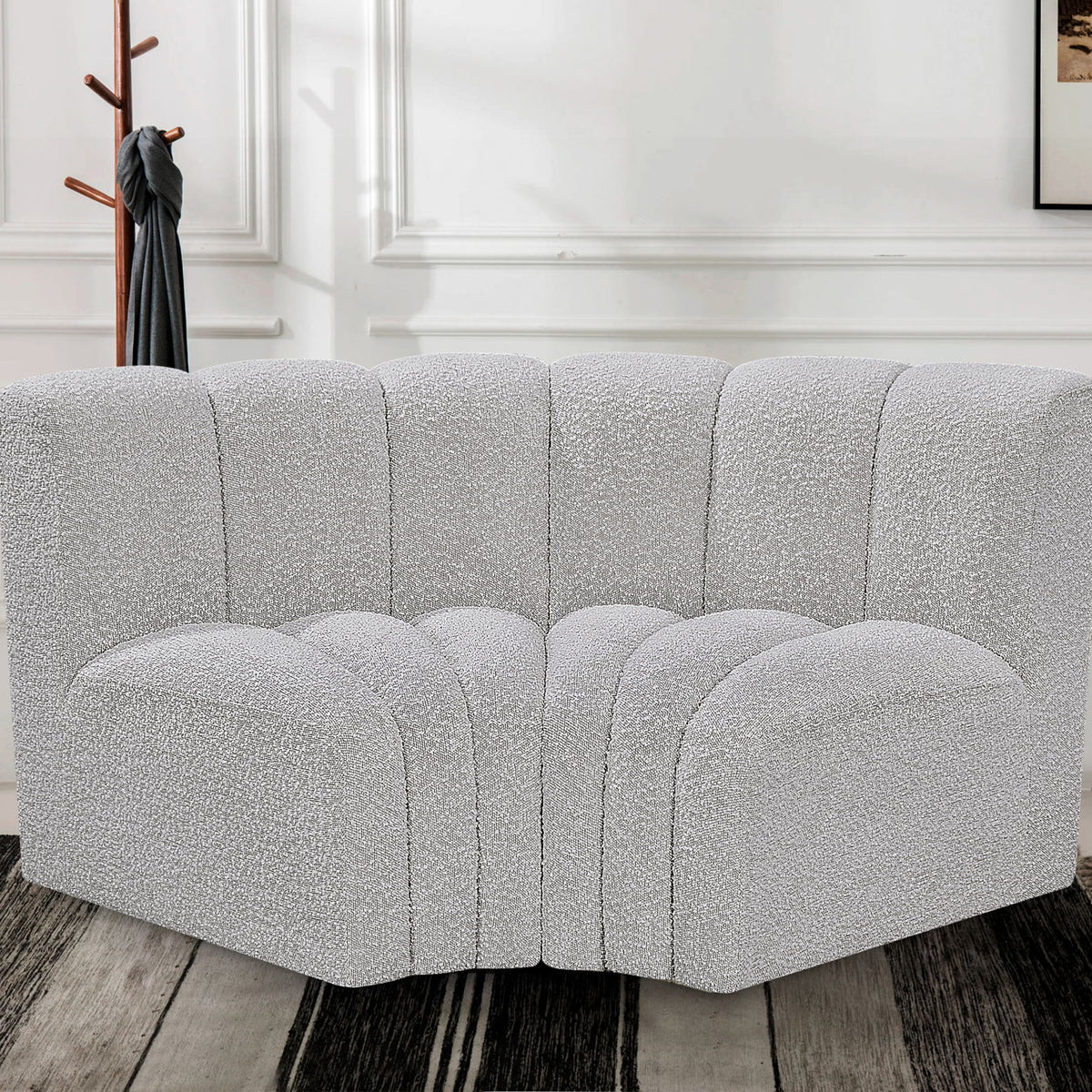 Arc - Boucle Fabric 2 Piece Modular Sofa