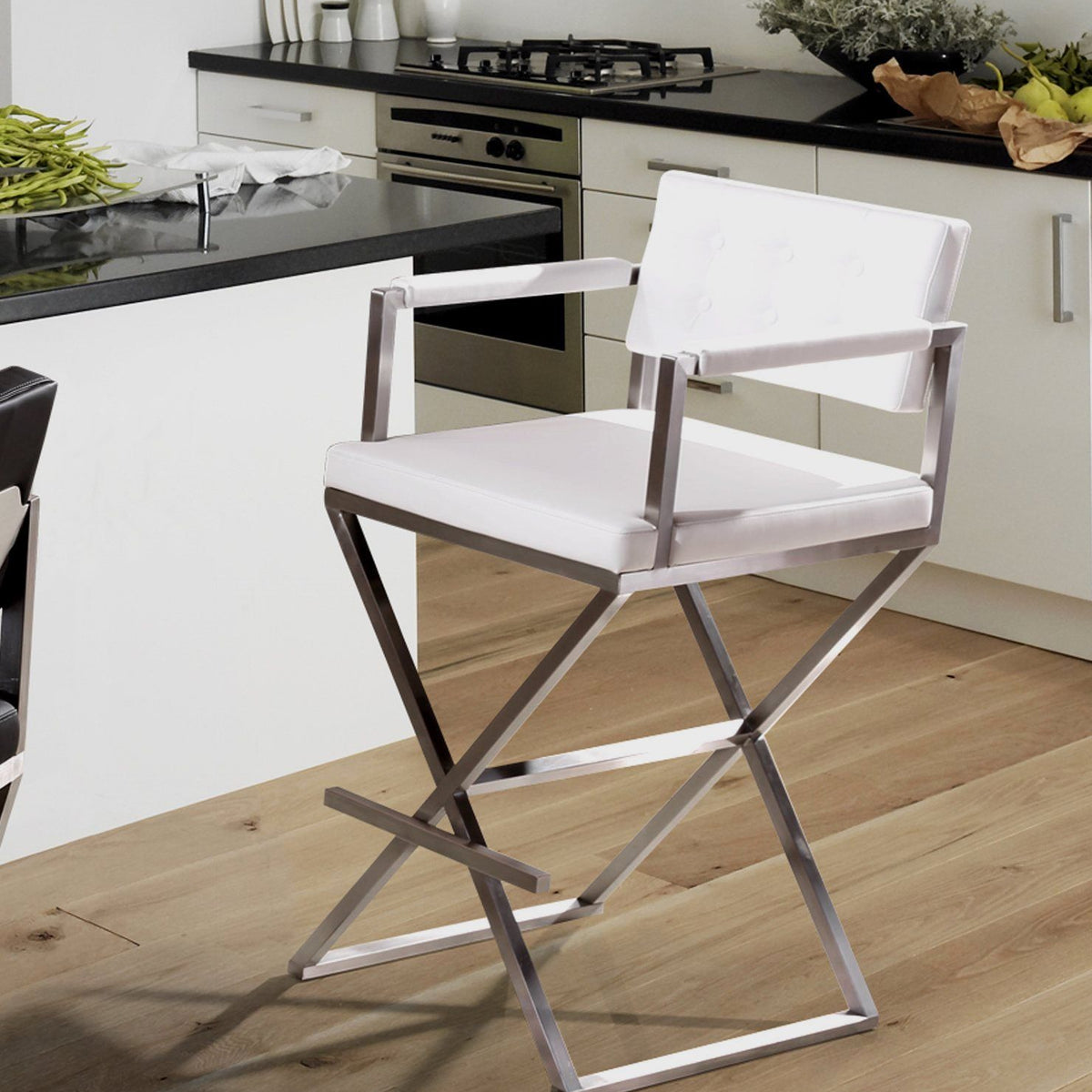 Director - Stainless Steel Counter Stool