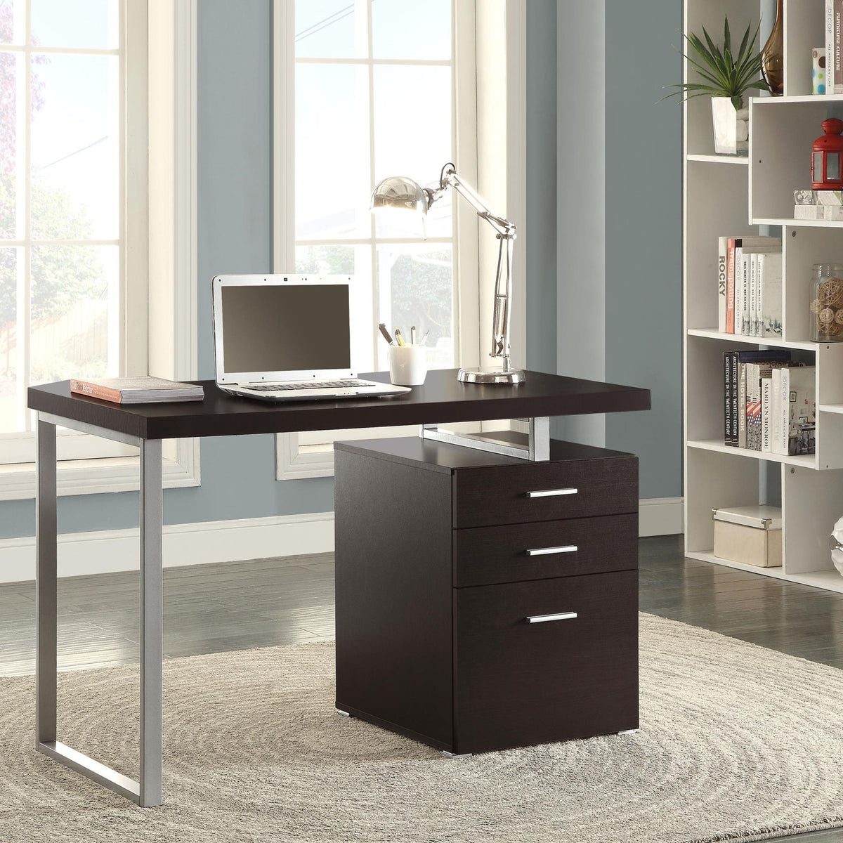 Brennan 47-inch 3-drawer Office Computer Desk Cappuccino