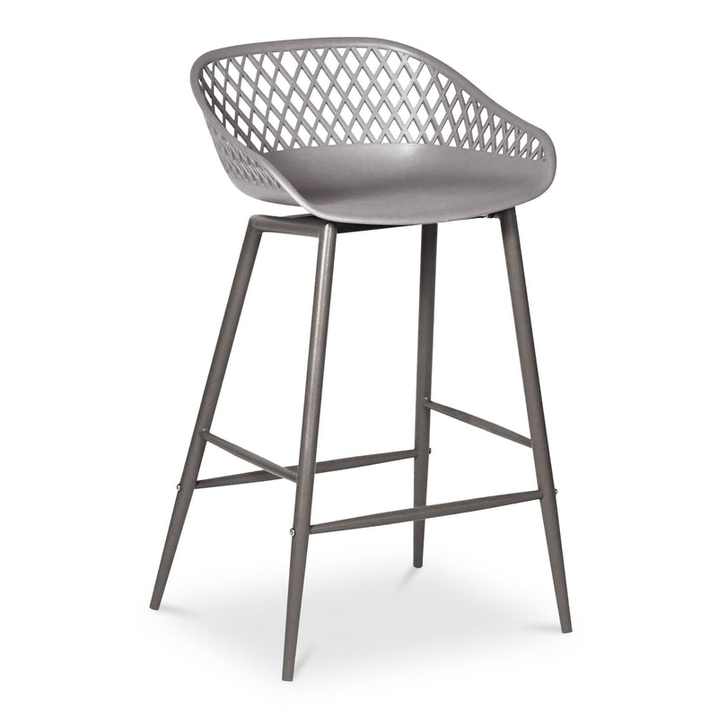 Piazza - Outdoor Counter Stool (Set of 2) - Gray