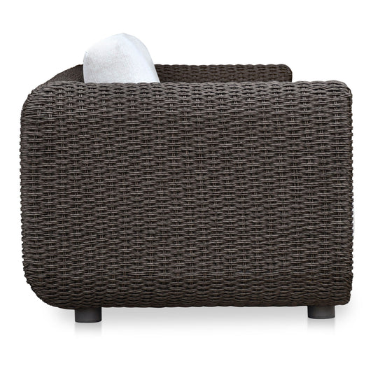 Soma - Outdoor Sofa - Dark Brown / White