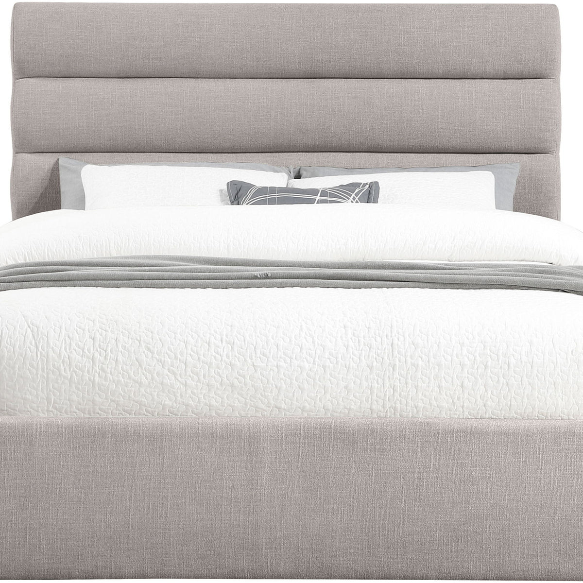 Adam - Linen Fabric Bed With 52" Headboard
