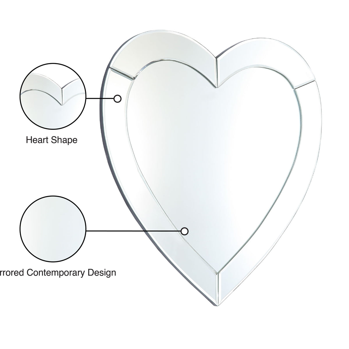 Heart - Mirror - Pearl Silver