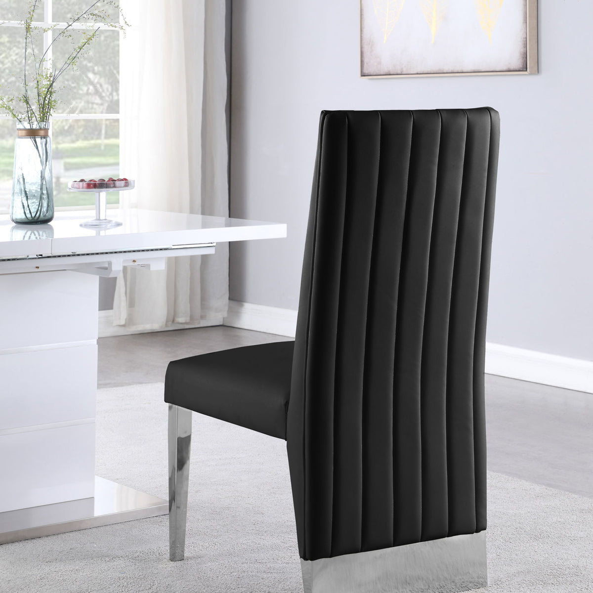 Porsha - Dining Chair (Set of 2) - Chrome Base