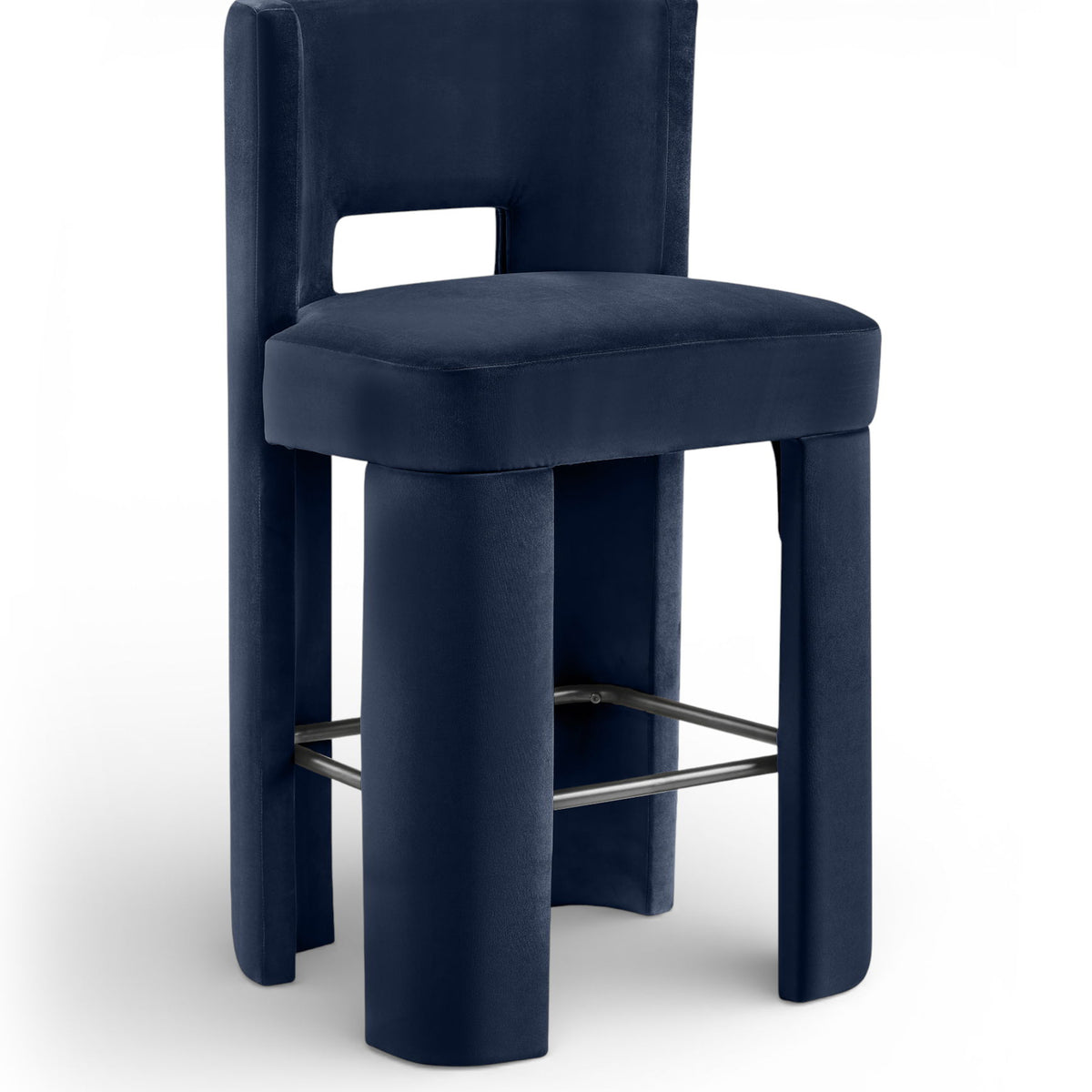 Zuno - Velvet Performance Fabric Upholstered Bar Stool (Set of 2)