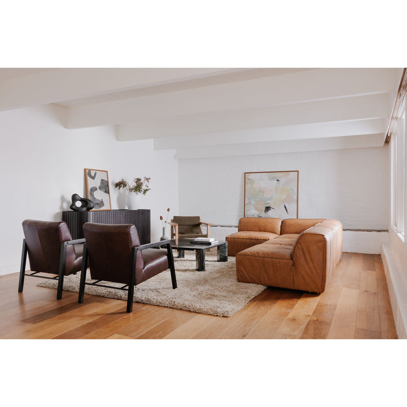 Form - Leather Ottoman - Sonoran Tan