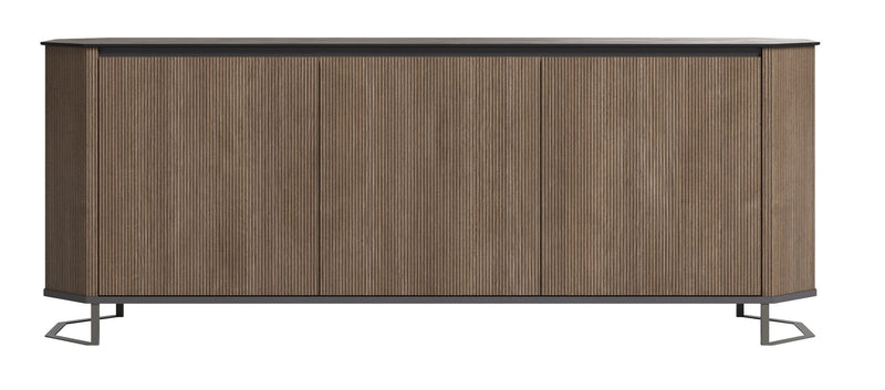 Hexagon - 3 Door Buffet - Dark Brown