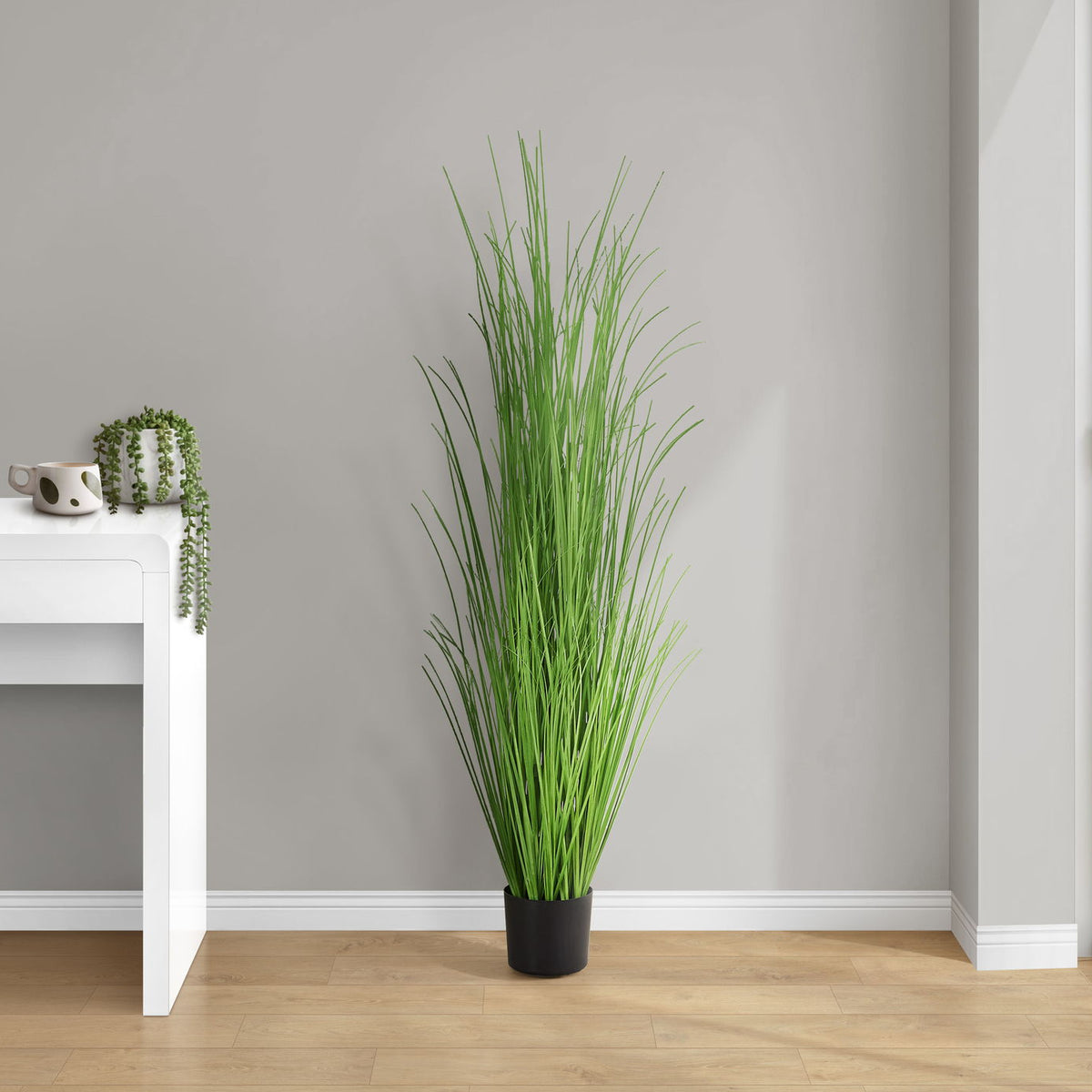 47" Tall, Artificial Plant, Grass Tree, Indoor, Faux, Fake, Floor, Greenery, Potted, Real Touch, Decorative - Green / Black