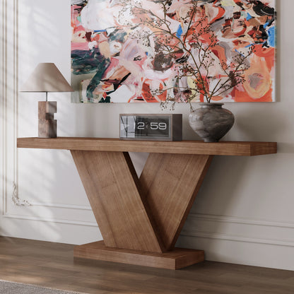 Console Table Walnut 66-inch