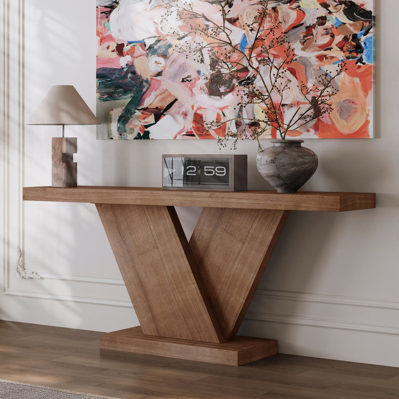 Console Table Walnut 66-inch