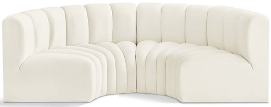 Arc - Velvet 4 Piece U-Shaped Modular Sofa