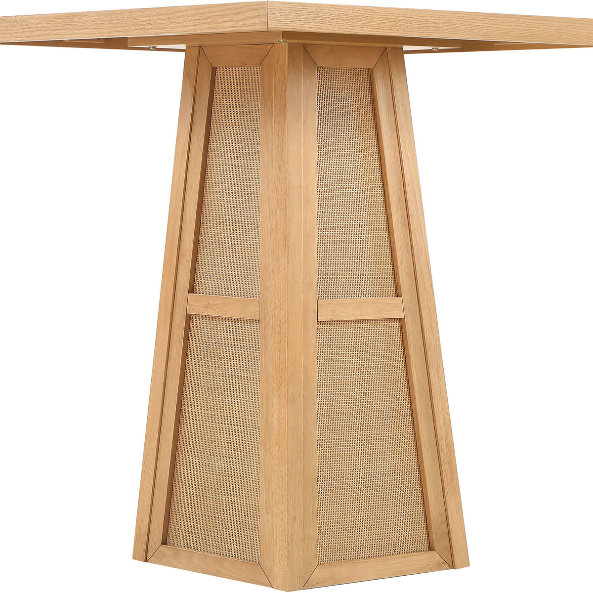Fenwick - Cane, Oak Veneer And Solid Wood Bar Height Table