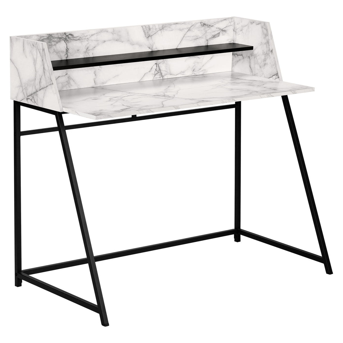 Computer Desk For Home Office Laptop, Storage Shelves, Contemporary & Modern