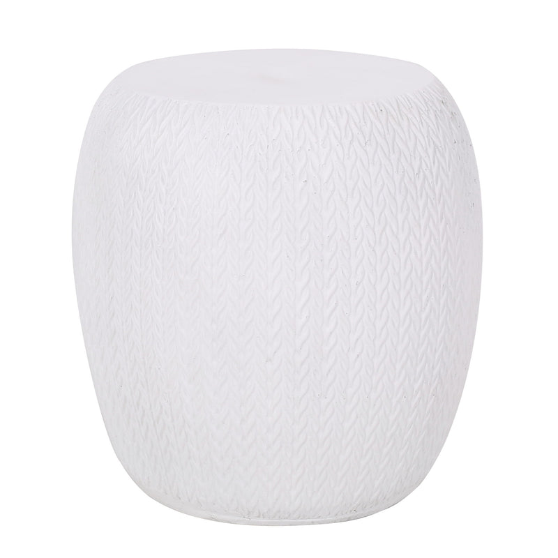 Outdoor Lightweight, Concrete Side Table - Antique White