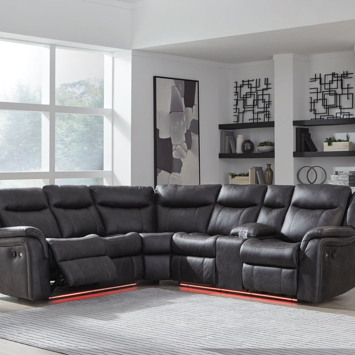Sultan Meadow - Carbon - 2-Piece Reclining Sectional