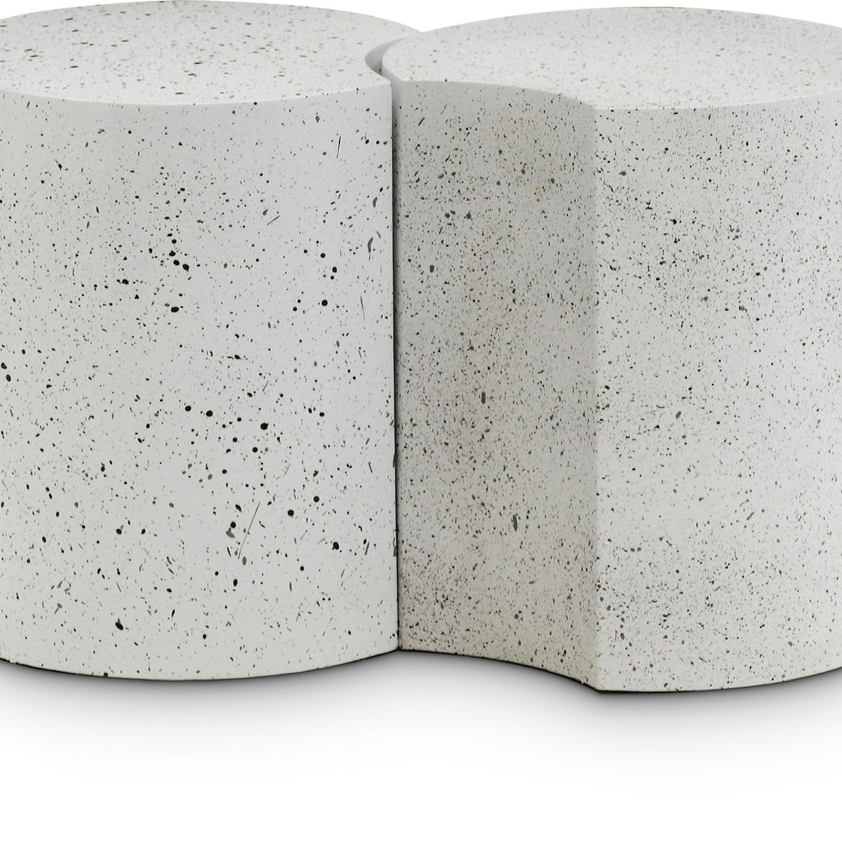 Dimple - 2 Piece Modular End Table - Terazzo Finish