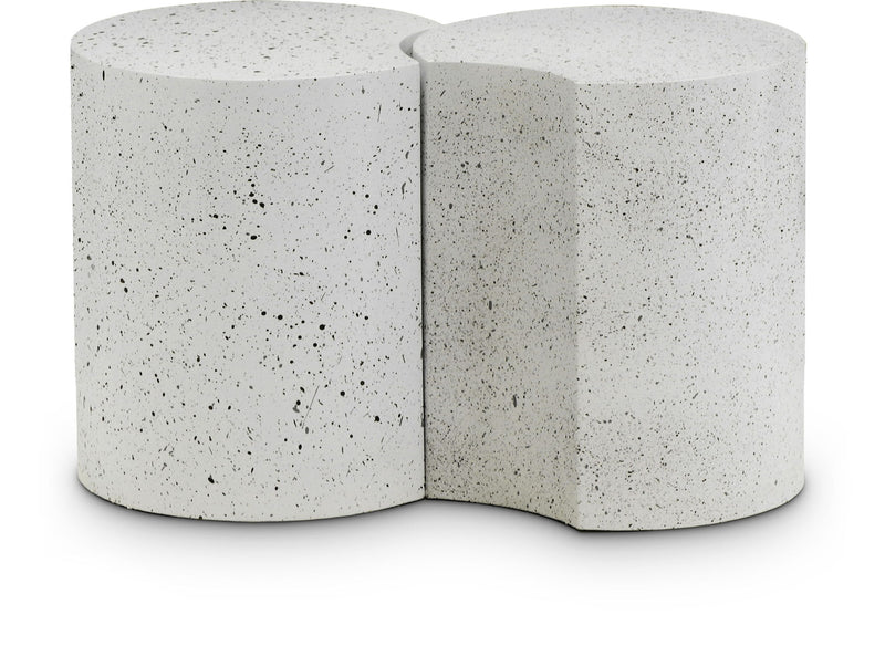 Dimple - 2 Piece Modular End Table - Terazzo Finish