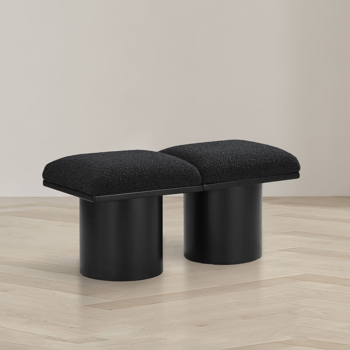Pavilion - 2 Piece Modular Bench With Black Base