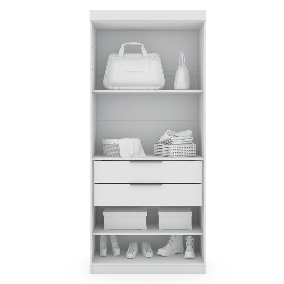 Manhattan Mulberry - Wardrobe Closet With Open Space