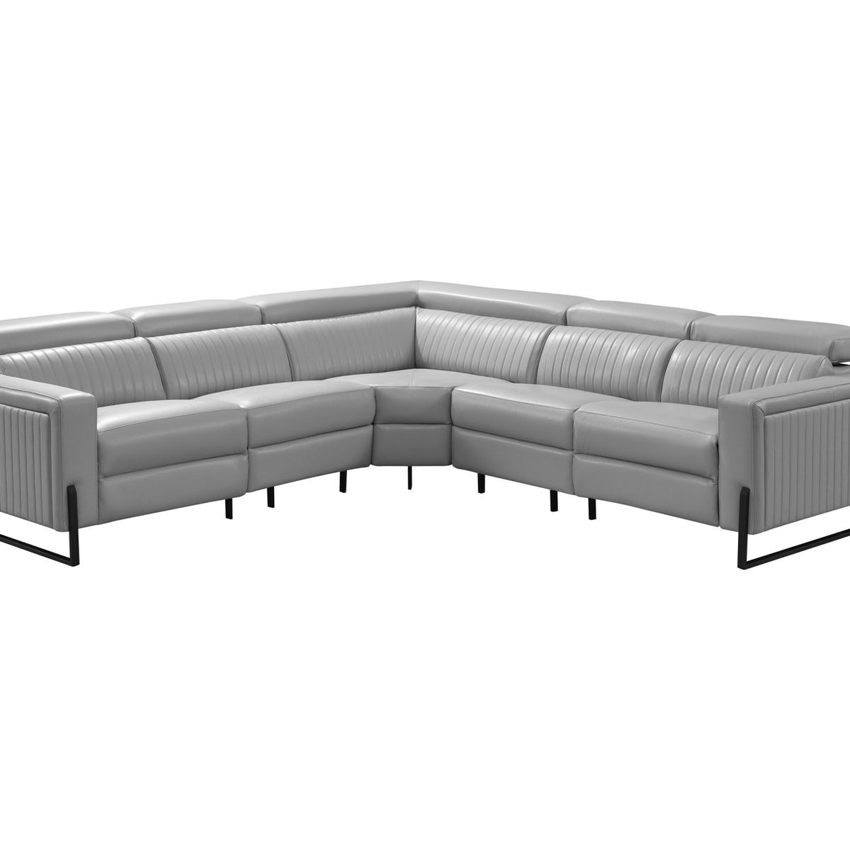 2787 - Sectional With Recliners - Gray