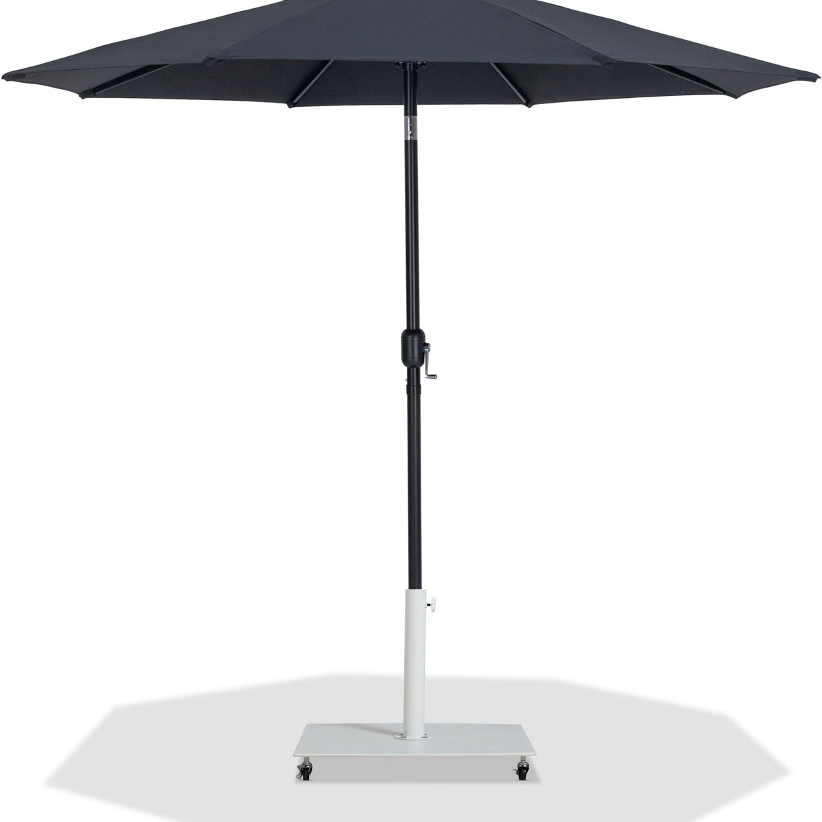 Fiji - Aluminum Patio Umbrella With Square White And Black Base
