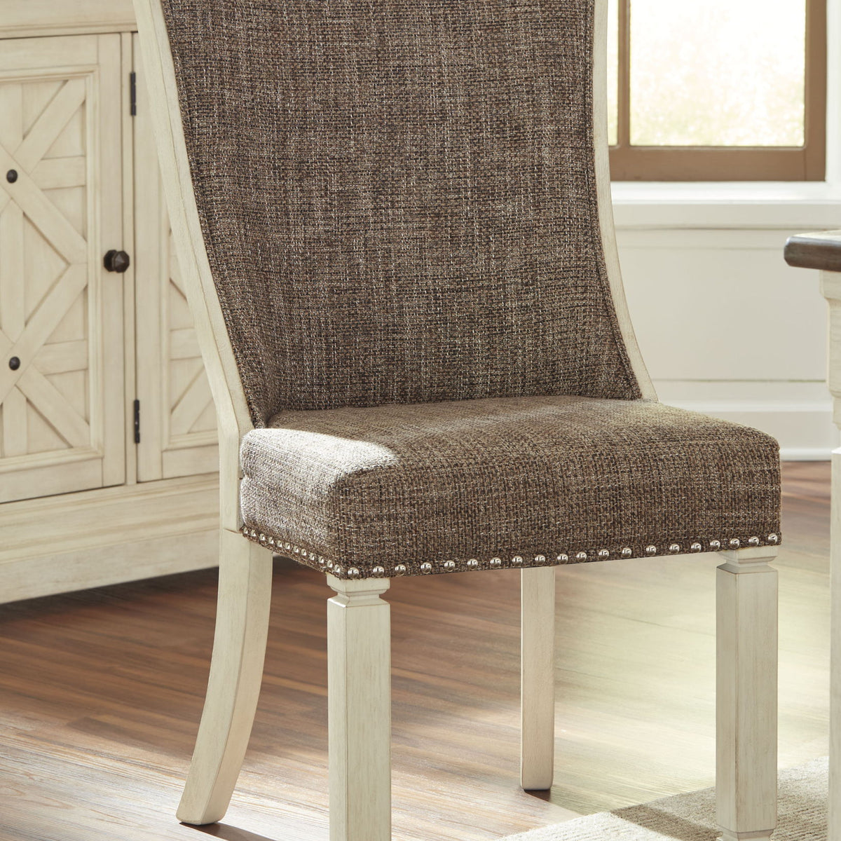 Bolanburg - Dining UPH Side Chair (Set of 2) - Lattice Back - Brown / Beige