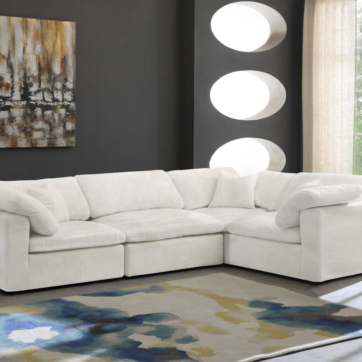 Cozy - 4 Piece Modular Corner Sectional