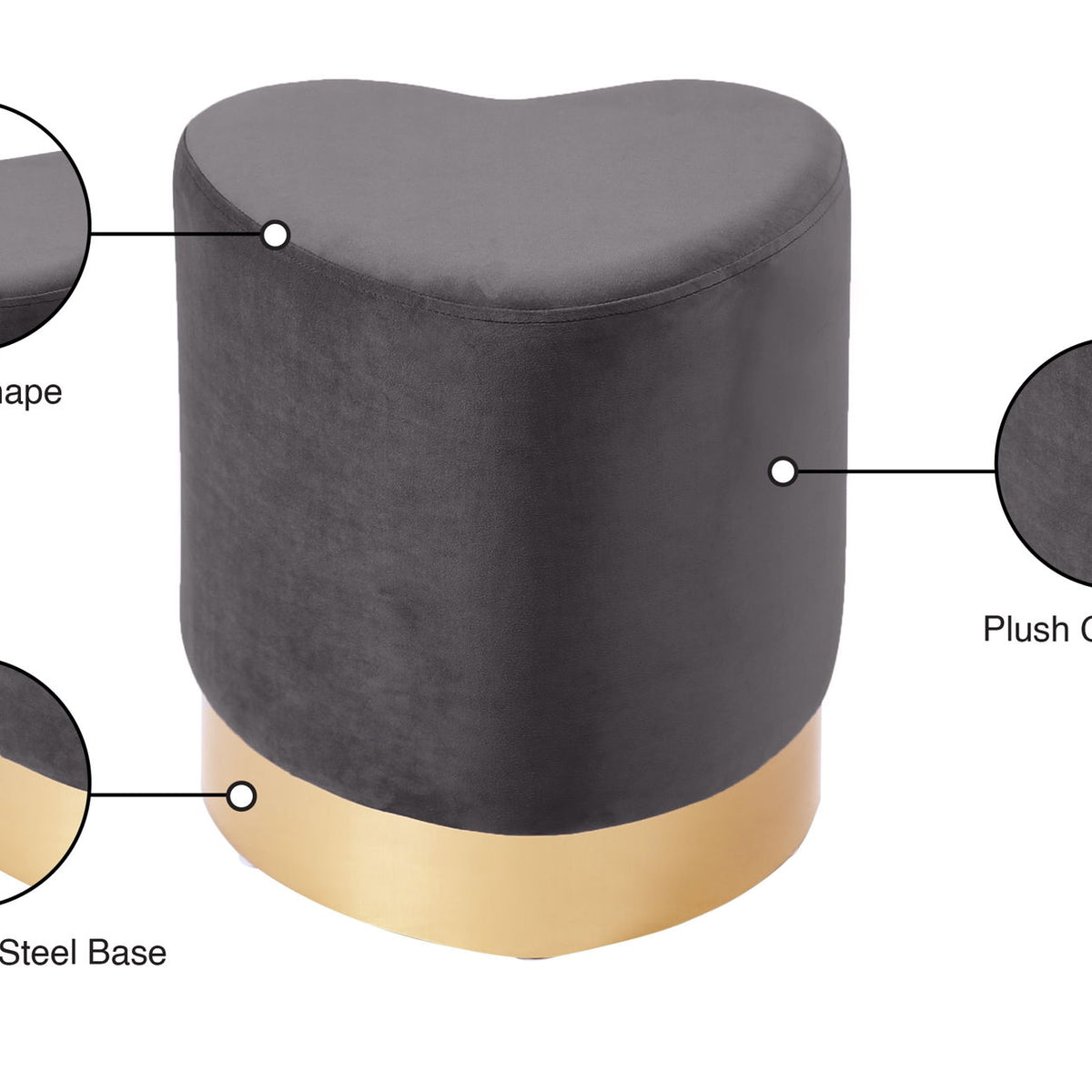 Heart - Stool Ottoman