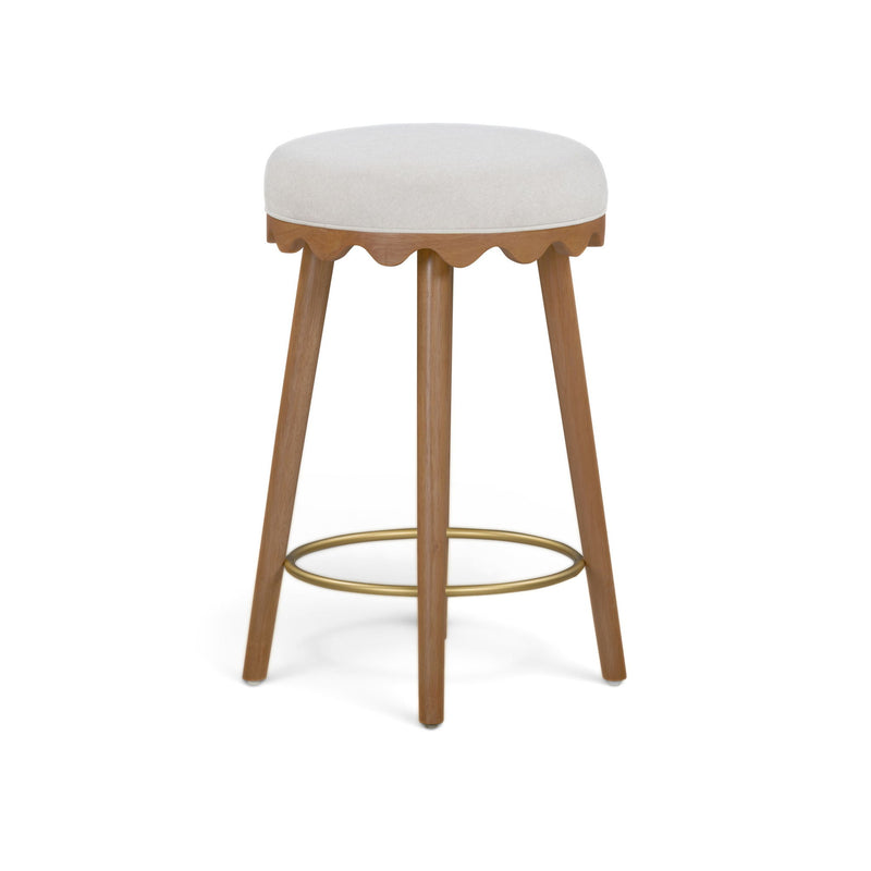 Oodle - Performance Vegan Mohair Light Walnut Stool