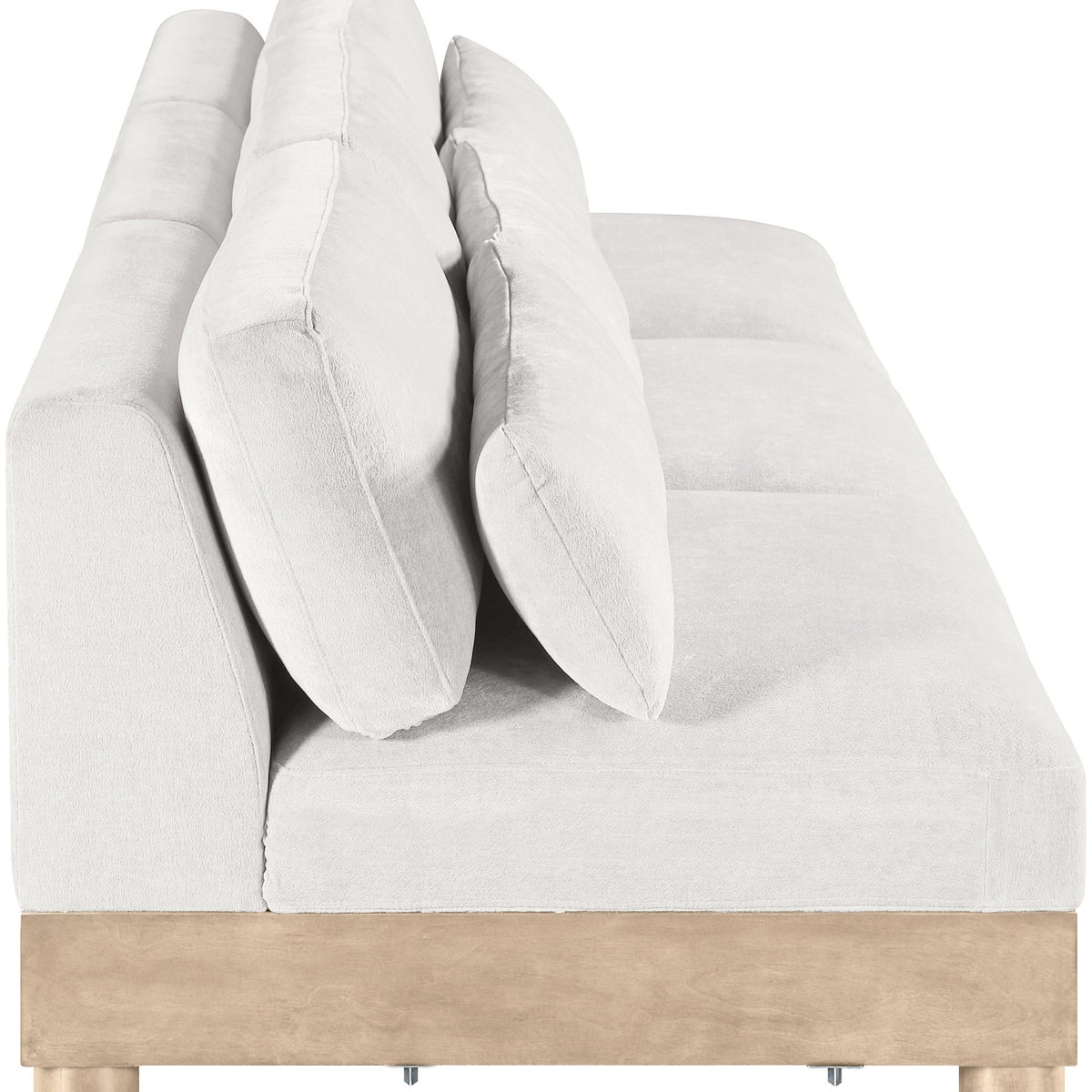 Turin - Chenille Fabric Upholstered Modular Sectional - White