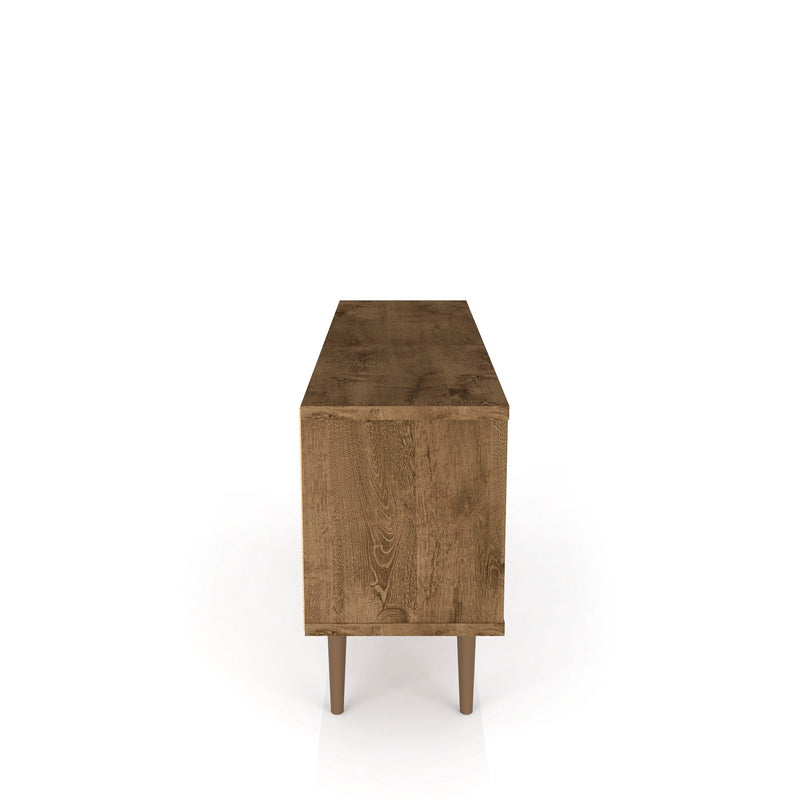 Manhattan Liberty - 53" TV Stand With Rustic Brown Frame