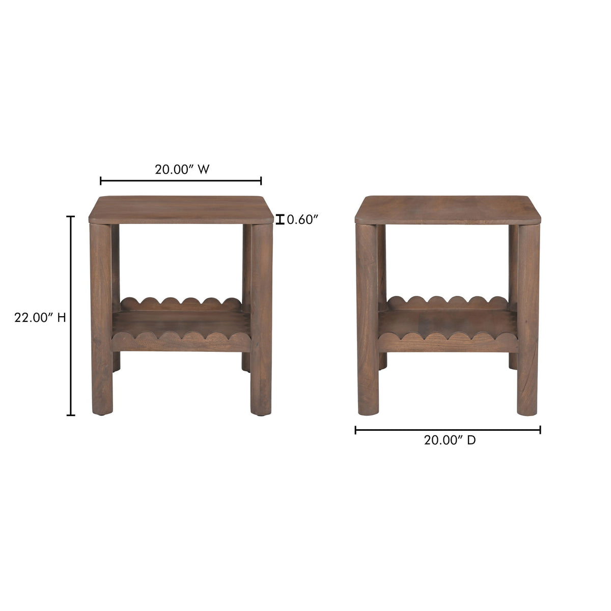 Wiley - Side Table - Vintage Brown