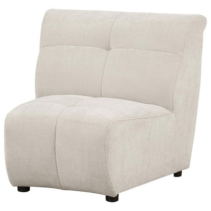 Charlotte - Upholstered Curved Armless Chair - Ivory