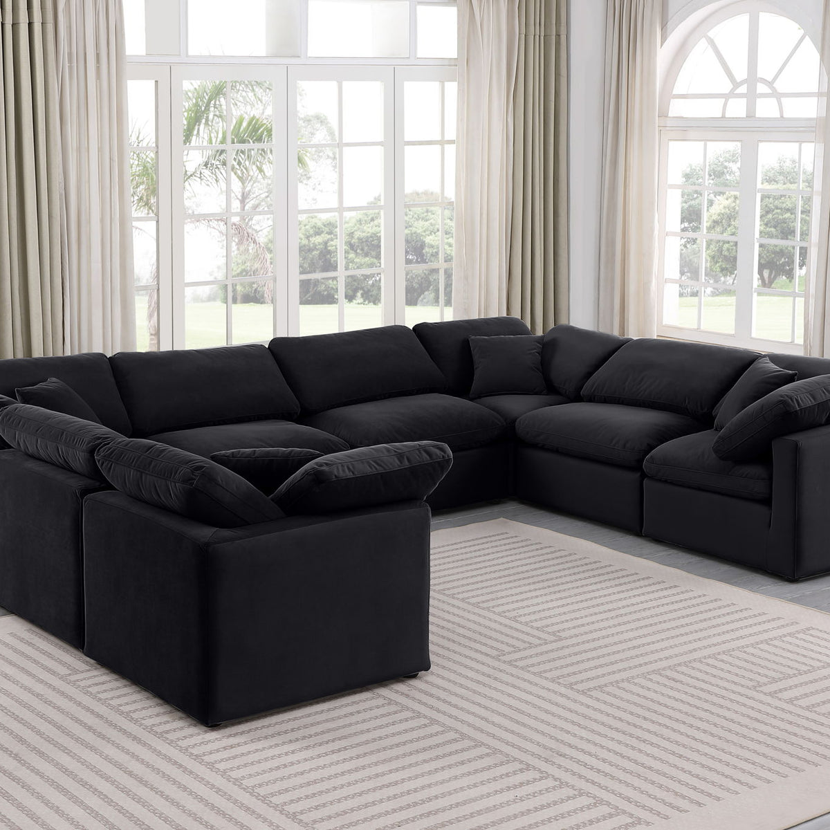 Indulge - Velvet 8 Piece Modular Sectional