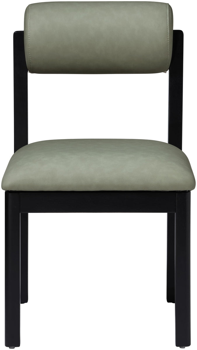 Roundhill - Faux Leather Dining Chair (Set of 2) - Black Frame
