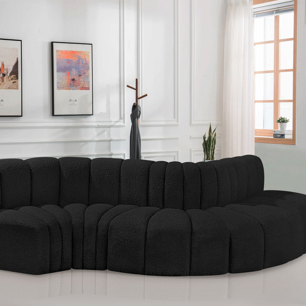 Arc - Boucle Fabric 5 Piece Modular Sofa