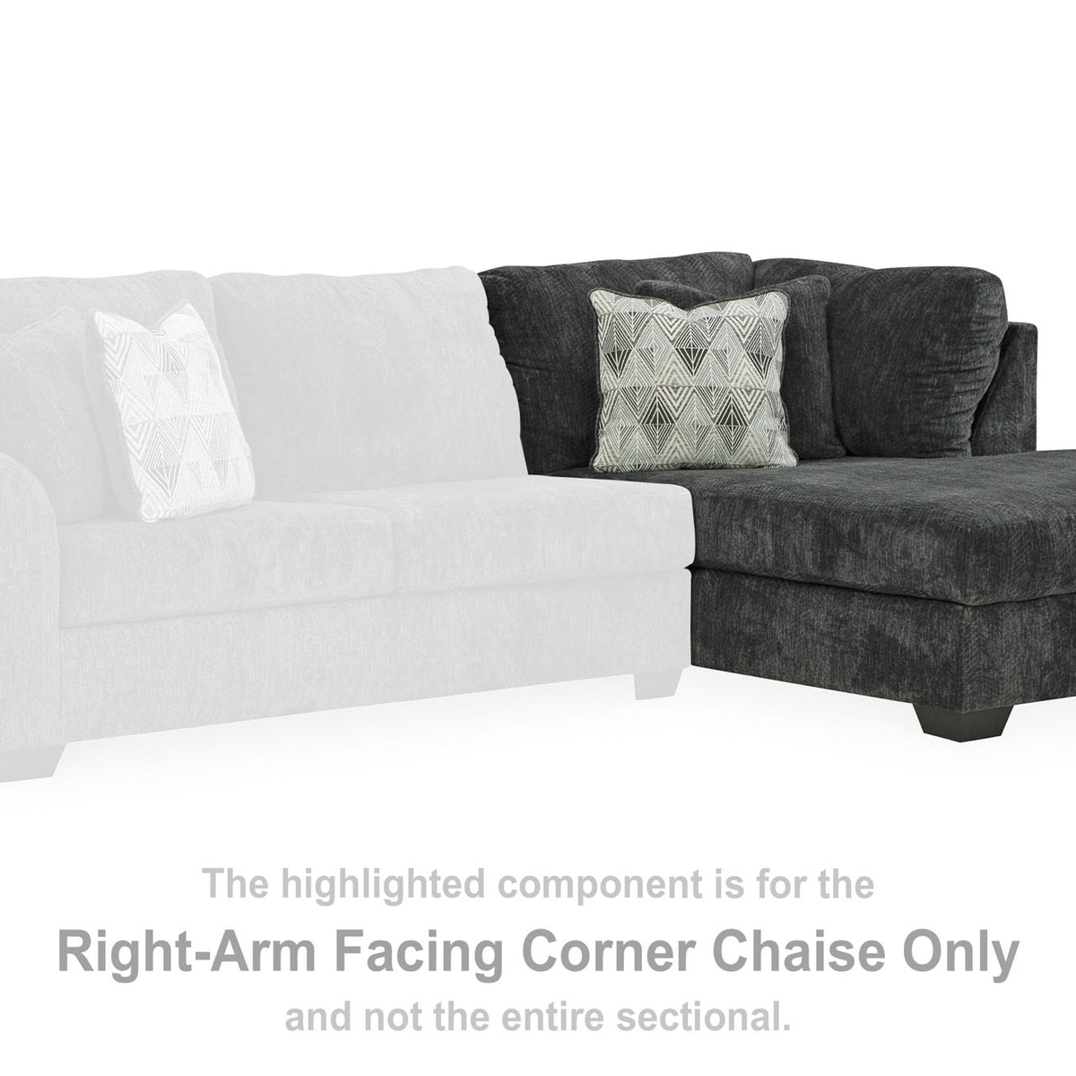 Biddeford - Raf Corner Chaise - Shadow