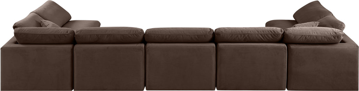 Indulge - Velvet 7 Piece Modular U-Shaped Sectional