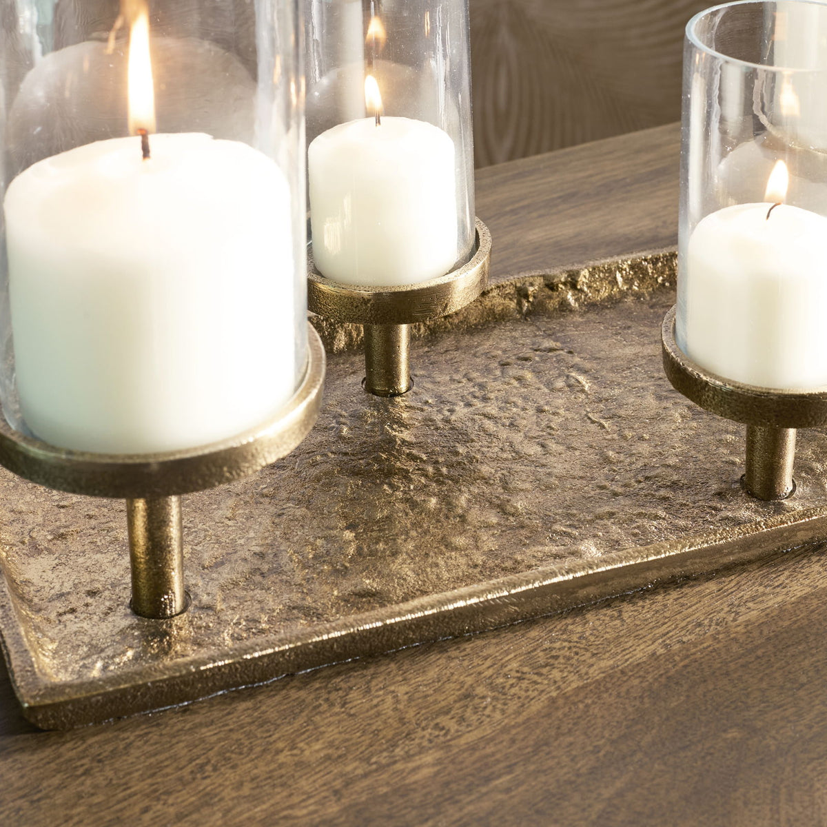 Wallmond - Antique Brass Finish - Candle Holder