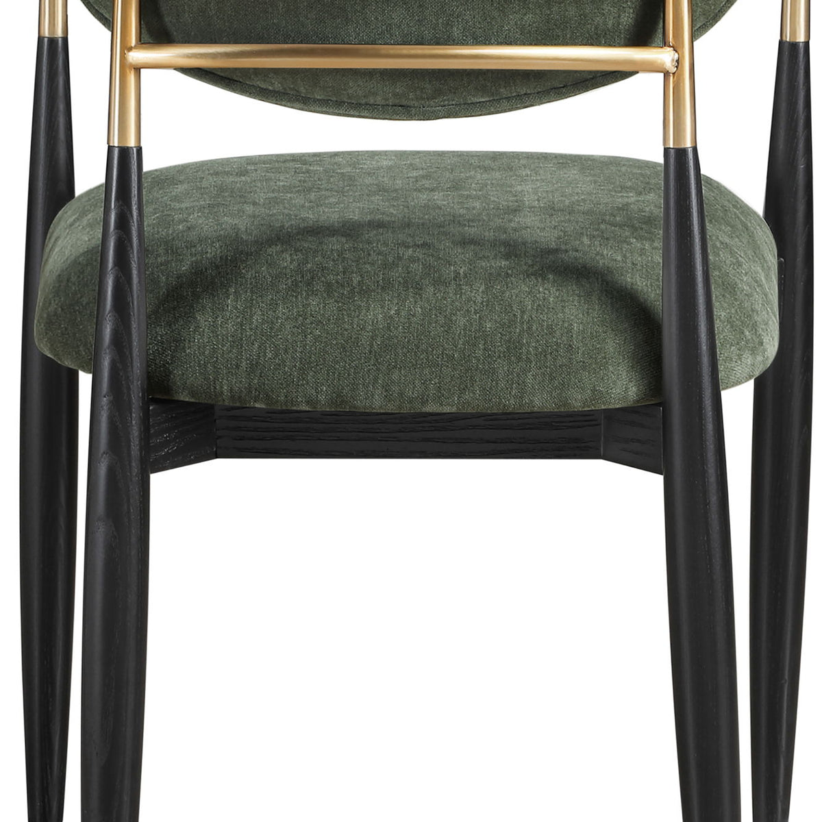Riccio - Fabric Dining Arm Chair (Set of 2) - Black And Gold Frame