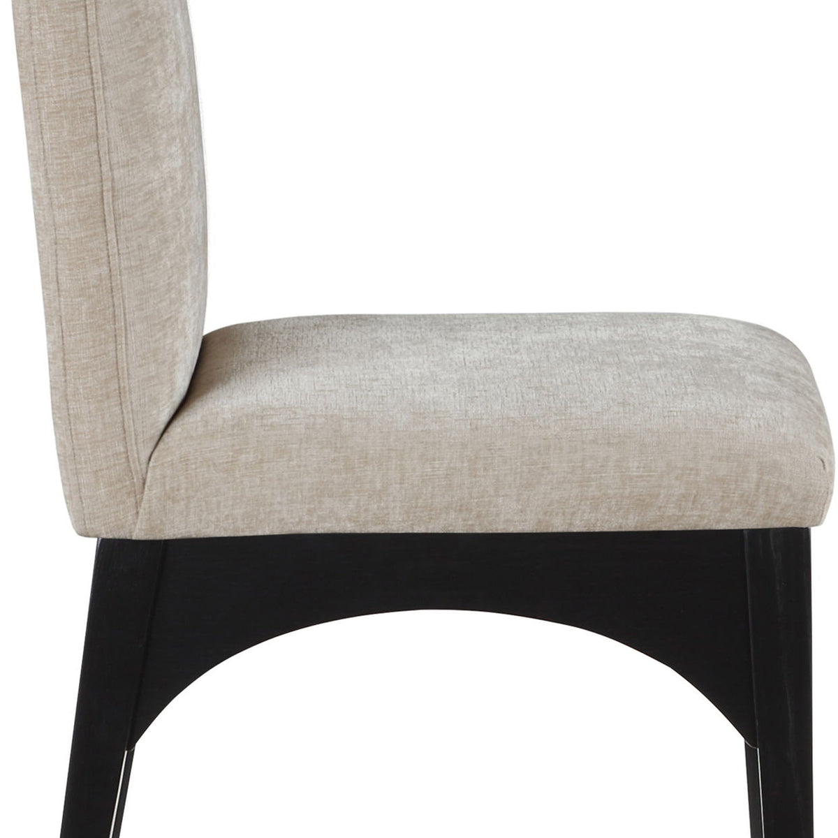 Waldorf - Chenille Dining Side Chair With Black Legs