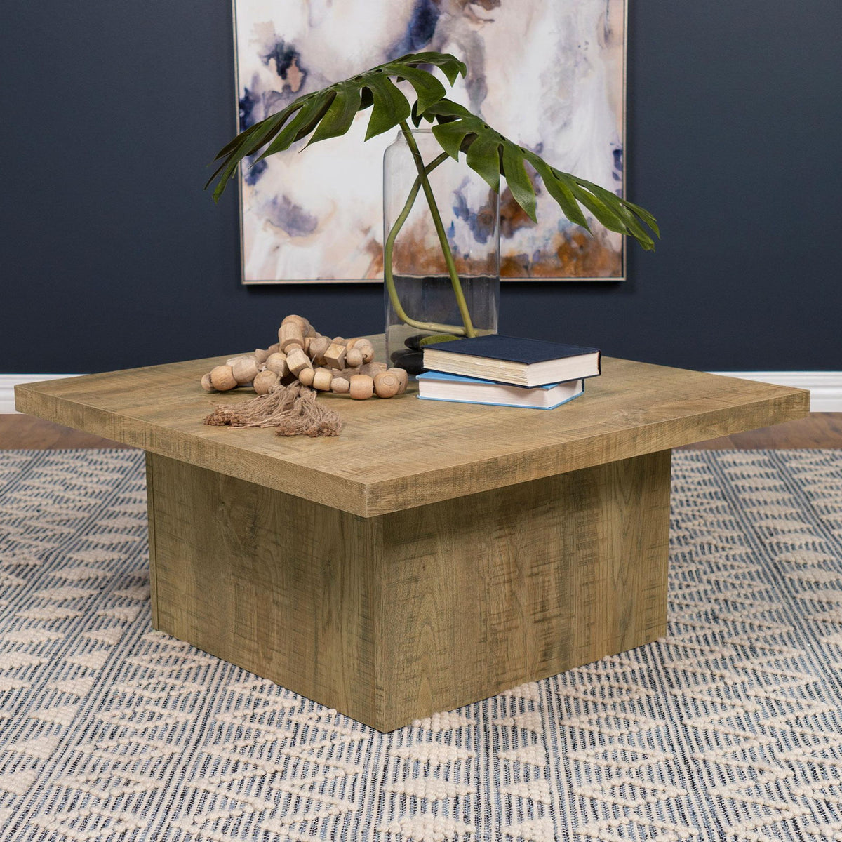 Devar Square Engineered Wood Coffee Table Mango Brown