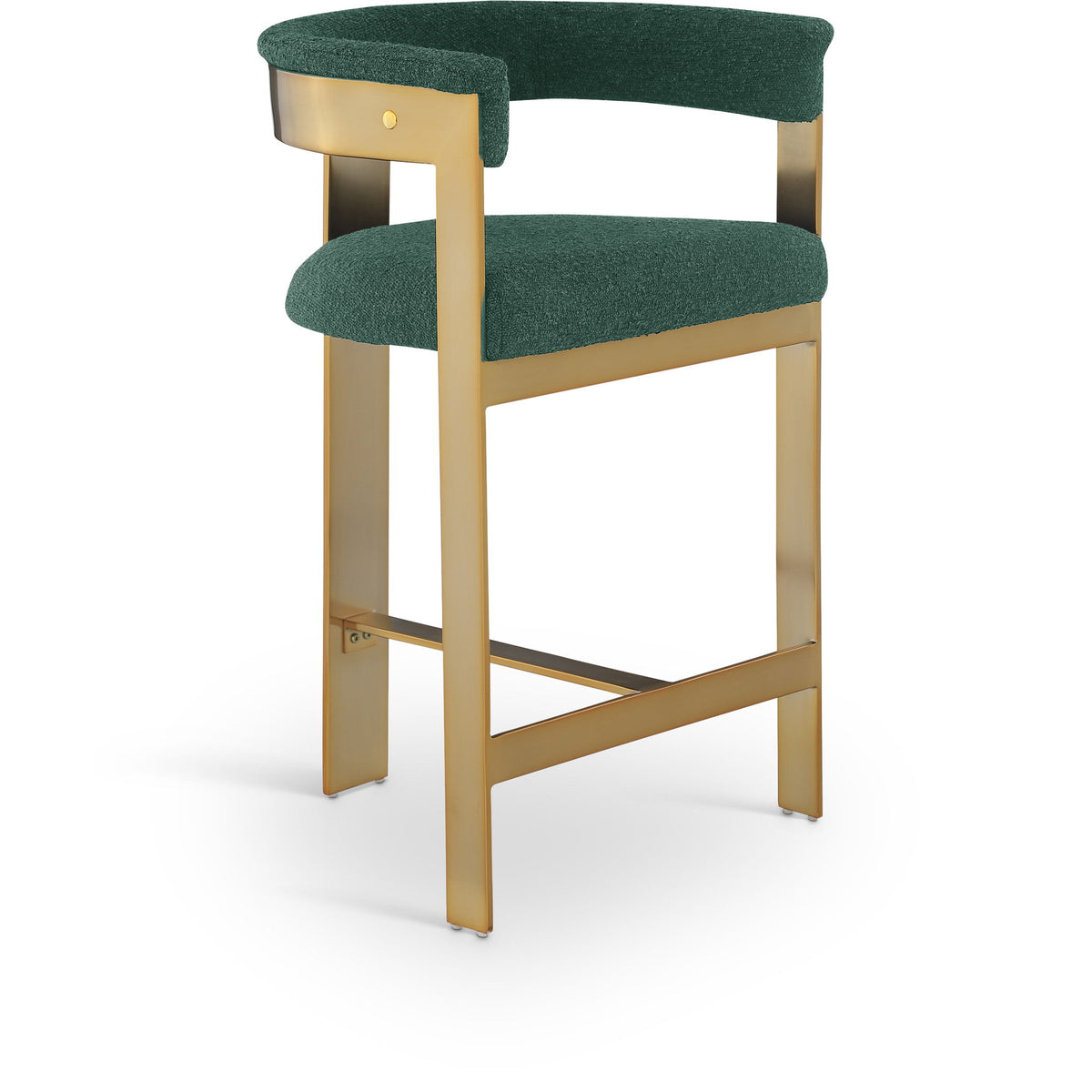 Romeo - Boucle Counter Stool With Gold Base (Set of 2)