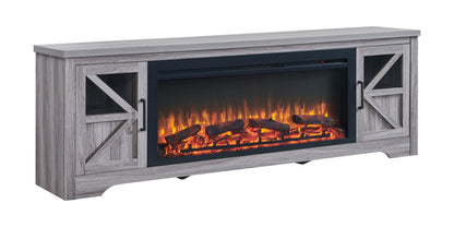 75' Fireplace TV Stand for TVs up to 80',with 44' Electric Fireplace