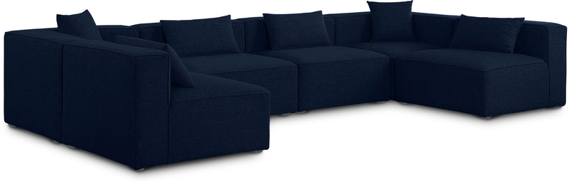 Cube - Linen 6 Piece Modular Armless Sectional